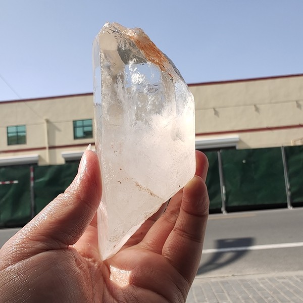435g Bright LEMURIAN Healer Quartz Crystal RECORD KEEPER Dazzling