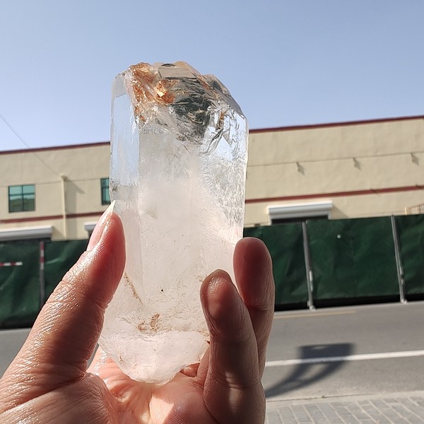 435g Bright LEMURIAN Healer Quartz Crystal RECORD KEEPER Dazzling - Bild 3 von 12