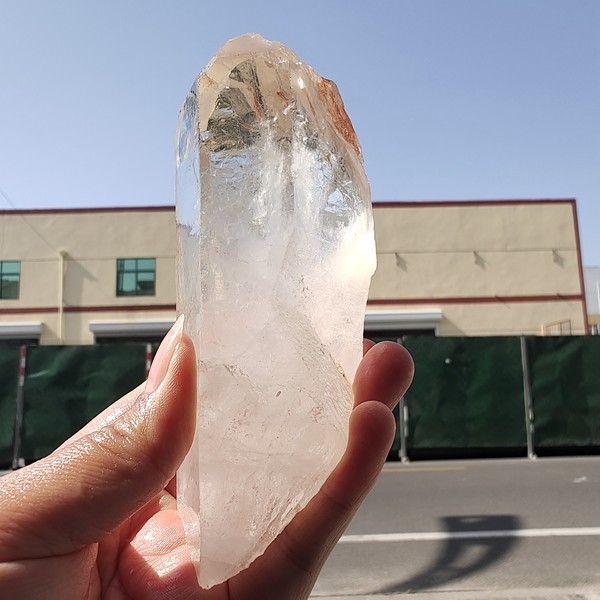 435g Bright LEMURIAN Healer Quartz Crystal RECORD KEEPER Dazzling - Bild 4 von 12