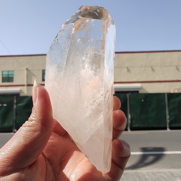 435g Bright LEMURIAN Healer Quartz Crystal RECORD KEEPER Dazzling - Bild 8 von 12