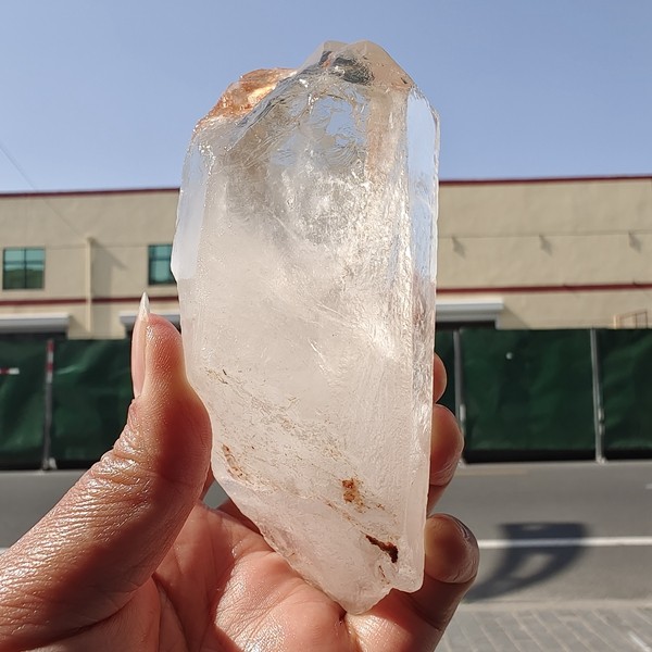435g Bright LEMURIAN Healer Quartz Crystal RECORD KEEPER Dazzling - Bild 7 von 12