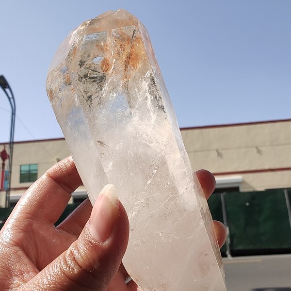 435g Bright LEMURIAN Healer Quartz Crystal RECORD KEEPER Dazzling - Bild 10 von 12
