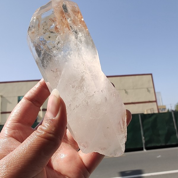 435g Bright LEMURIAN Healer Quartz Crystal RECORD KEEPER Dazzling - Bild 9 von 12