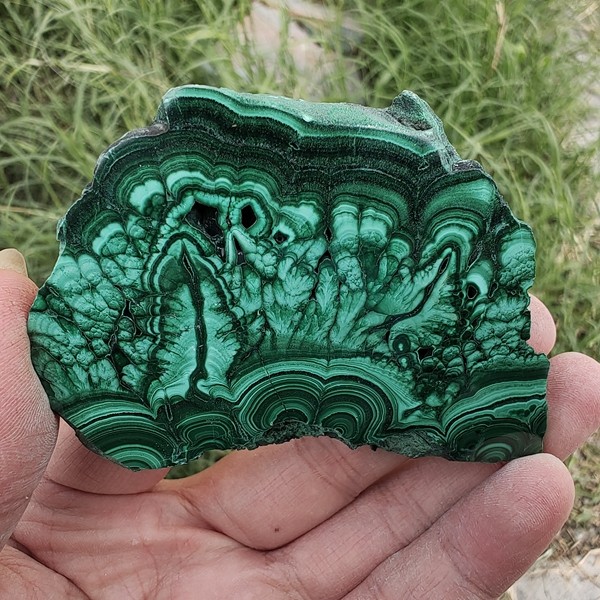 Store Malachite polsihed slab large rare crystal metaphysical stone caring