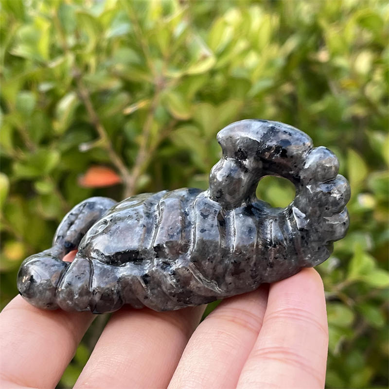 2 natural stone scorpion pin reiki crystal necklace double use